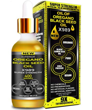 Oil Of Oregano With Black Seed Oil - 400 Servings 2 in 1 Wild Oregano Oil with Black Seed Oil Drops Organic Supplement Alternative to Oregano and Black Seed oil Gel Capsules Non-GMO Vegan Oregano Black Seed 2 Fl Oz (Pa