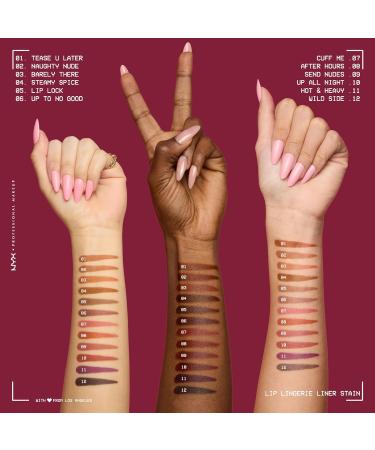 NYX Professional Makeup Lip Lingerie Liner - Feutre l vres stain - Couleur Mate Tenue Longue dur e Waterproof - Sans bavure & r siste aux transferts - Teinte : Up All Night 10 - Buy Online on GoSupps.com