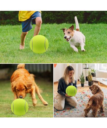 HXMJIED 9.5 Oversize Tennis Ball for Children Adult Fun Tennis Ball Pet Dog Large Chew Toy Big Rubber Inflatable Launcher Tennis Ball for Dogs Giant Tennis Ball Dog Toy - Buy Online on GoSupps.com