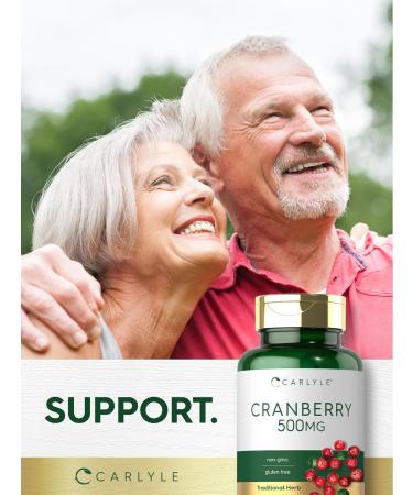 Carlyle Cranberry Pills | 500mg | 100 Caplets | Non-GMO Gluten Free Supplement for Women & Men - Buy Online on GoSupps.com
