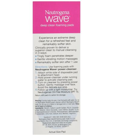 Neutrogena Wave Deep Clean Foaming Refill Pads 30 ct - Gentle Exfoliation and Deep Cleansing - Buy Online on GoSupps.com