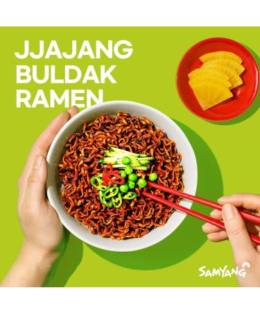 Samyang Buldak Hot Chicken Flavour Ramen Noodles Jjajang (Korean Black Bean Sauce) 140g (Pack of 5) - Buy Online on GoSupps.com