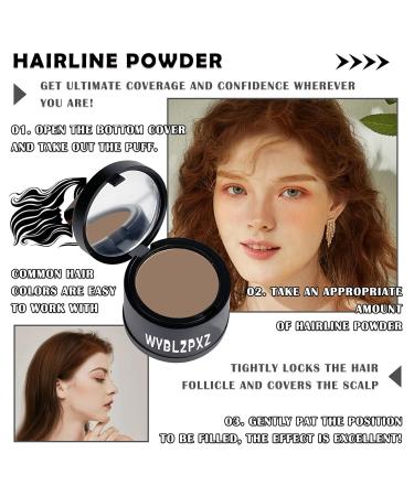 Hairline Powder - Root Touch Up for Gray Hair | Waterproof Thin Hair Powder for Men & Women - Dark Coffee - Buy Online on GoSupps.com