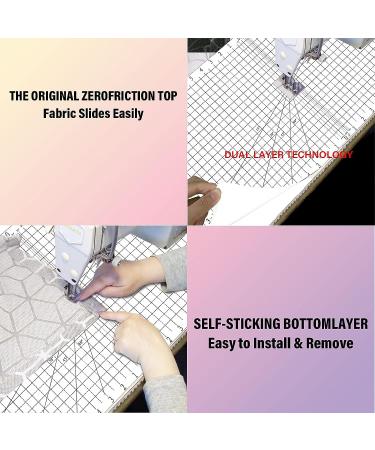 Jonnick Quilting Slider Mat with Tacky Back - 12 x 20 White - Grid Marked Sewing Mat for Easy Free Motion Quilting - Buy Online on GoSupps.com