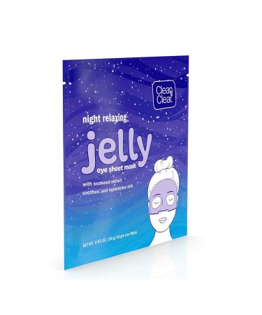 Buy Clean & Clear Night Hydrating Jelly Eye Hydrogel Mask - Seaweed Extract Non-Comedogenic Alcohol-Free 0.63 oz (Pack of 12) - International Shipping Available - Buy Online on GoSupps.com