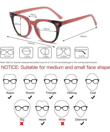 Bevi Reading Glasses 2.5x - Blue Light Blocking Anti Eye Strain Spring Hinge for Men & Women - Coral Color - Buy Online on GoSupps.com