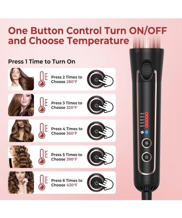 Shop 2 in 1 Flat Iron Hair Straightener & Curling Wand - Portable Double Voltage 430 F Titanium - Perfect for Travel - Rose Gold - Buy Online on GoSupps.com