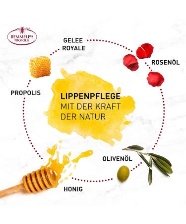 Buy Remmele s Propolis Lip Balm 10ml | Natural Lip Care for Dry Lips - Nourishing Propolis & Gel e Royal - Buy Online on GoSupps.com