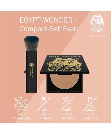 EGYPT - WONDER Compact Set Powder & Pearl Highlighter - Shimmering Facial Powder with Brush | 10g Makeup Essentials for Radiant Skin - Buy Online on GoSupps.com
