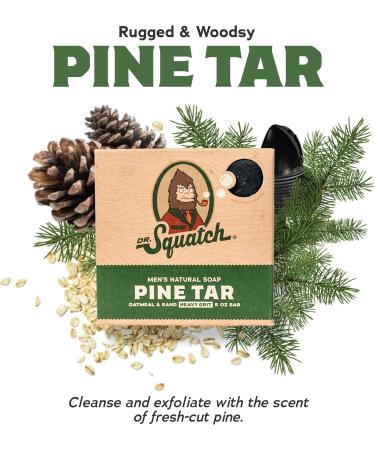 Dr. Squatch All Natural Soap Bar for Men Set of 3 Bars Pine Tar Alpine Sage and Spearmint Basil - Buy Online on GoSupps.com