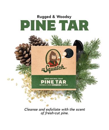 Dr. Squatch Pine Tar Bar Soap for Men - 3 Pack, Heavy Grit, All Natural - Buy Online on GoSupps.com