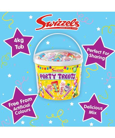 Swizzels Party Treats Extra Large Sweets Tub - A Large Assortment of Delicious and Fruity Sweets & Lollies Perfect for Parties - Bulk Sweets Tub 4kg - Buy Online on GoSupps.com