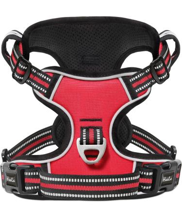 Buy Heele Dog Crockery & No-Pull Harness | Breathable Adjustable Reflective Dishes for Large Dogs - XL Red - Buy Online on GoSupps.com