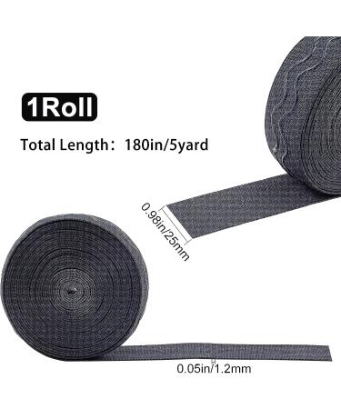 GORGECRAFT Non-Slip Elastic Ribbon Wave Silicone Gripper Band Tape - 1 Inch x 5 Yards, Black - Ideal for DIY Crafts & Garment Sewing - Buy Online on GoSupps.com