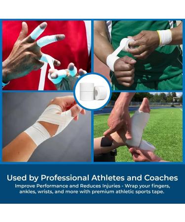 Athletic Tape  3 Adhesive Rolls -1.5 x 15 Yards per roll-No-Sticky Residue  White Medical Tape - Sport Tape -Skin Friendly Athletic Tape for Athletes Coaches Amateurs (White - 45 Yards) - Buy Online on GoSupps.com