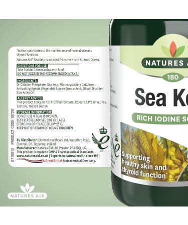 Shop Natures Aid Kelp Premium Quality Seaweed Supplement - Buy Online on GoSupps.com