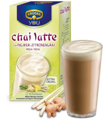 Kr ger Chai Latte Ginger-Lemon Milk Tea pack of 4 (4 x 250 g)