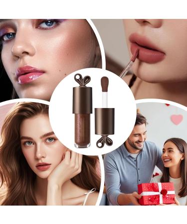 Dark Lip Gloss Moisturizing glossy mirror-effect lip gloss in dark chocolate brown for mature women cosplay beauty birthdays holidays | Smooth moisturizing formula with a glossy finish - Buy Online on GoSupps.com