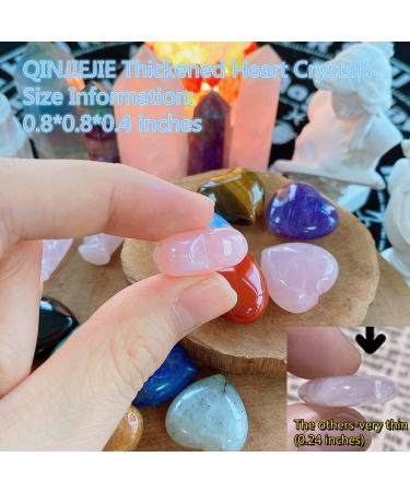 10 PCS Heart Crystal Healing Stones Set - Multicolor Natural Stone Palm Gemstones for Reiki Energy Balancing and Meditation - Buy Online on GoSupps.com
