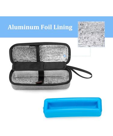Damero Insulin Cooling Bag - Portable Travel Pocket for Diabetics | Insulin Pen & Medication Cooler in Gray - Buy Online on GoSupps.com
