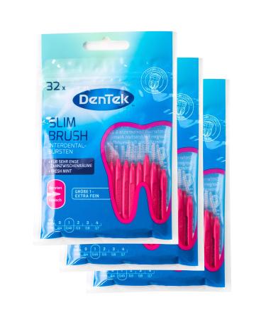 3x Interdental brushes-32 pcs extra fine DenTek 2-3 mm - Slim Brush value pack