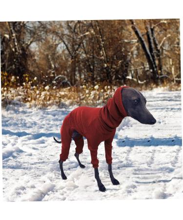 Greyhound Sweater for Dogs Dog Jumpers Pet Sweater Cotton Greyhound Pajamas Four-Legged Greyhound Clothes Hooded Whippet Pajamas Stretchable Warm Dog Coat L red L - Buy Online on GoSupps.com