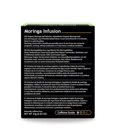 Buddha Teas Organic Moringa Tea - USDA Organic, OU Kosher, 18 Bleach-Free Bags - Buy Online on GoSupps.com
