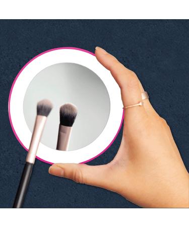 Zadro Compact 10X Magnification LED Lighted Makeup Mirror with Suction Cup Mount - Pink - Buy Online on GoSupps.com