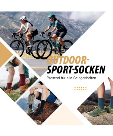 Ruixue Merino Wool Hiking Socks for Men & Women - Breathable Sports & Running Socks (3 Pairs Size 43-46 Black) - Buy Online on GoSupps.com