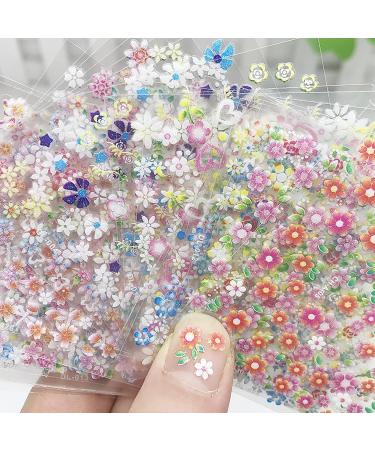 30 Sheet Colorful Flower Nail Art Stickers - 3D Adhesive Decals for Women | Cute Nail Designs & Supplies - Buy Online on GoSupps.com