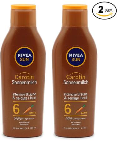 Nivea Sun Carotene SPF 6 Sun Milk 2 Pack (2 x 200 ml) - Buy Online on GoSupps.com