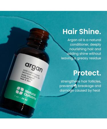 100% Pure Moroccan Argan Oil - Cold-Pressed Lightweight Oil for Face Body & Hair Moisturizing & Hydration (1 oz) | International Shipping - Buy Online on GoSupps.com