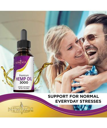 New Age Hemp Oil - 3000mg (Pack of 2) - All Natural, USA Grown & Made - Buy Online on GoSupps.com