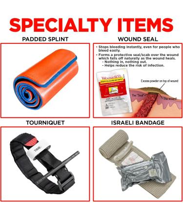 Ever-Ready Premium Trauma First Aid Kit - 240 Pieces for Home Workplace & Outdoor | OSHA & ANSI Compliant | Bonus Travel Kit Included - Buy Online on GoSupps.com