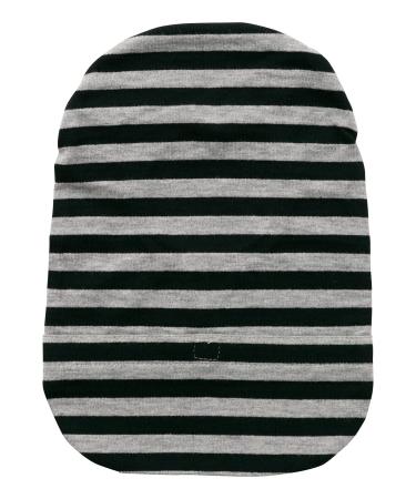 Stretchy Deodorizing Ostomy Pouch Cover D with Cord Stopper (F Light Gray Stripes) F Light Gray Stripes