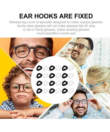 Faruta 12 Pairs Heart-Shaped Silicone Glasses Ear Hook Sleeves - Anti-Slip Comfort for Sunglasses & Reading Glasses (Black & White) - Buy Online on GoSupps.com