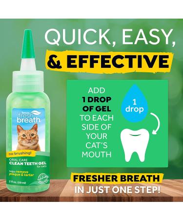 Fresh Breath by TropiClean No Brushing Clean Teeth Gel for Cats 2oz | Made in USA - Buy Online on GoSupps.com