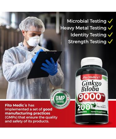 FITO MEDIC'S Ginkgo Biloba | Ginkgo biloba Herb Leaf Capsules | 200 Capsules | Concentrated Extract | Highly Absorbable Herbal Supplement - Buy Online on GoSupps.com