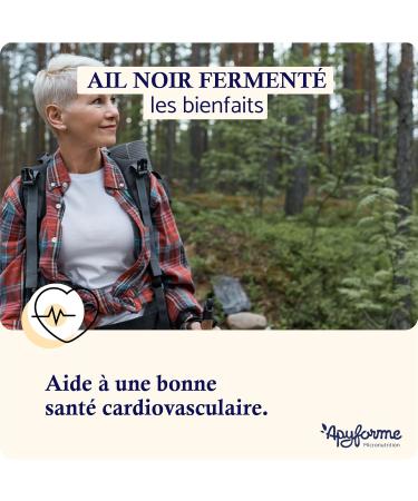 Organic Fermented Black Garlic - Highest Concentration Acetylcysteine (0.25 mg/day for 2 capsules) - ABG10+ Patented Extraction Process - 60 Capsules - Made in France by Apyforme - Buy Online on GoSupps.com