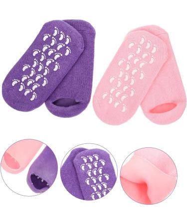 minkissy 2 Pairs Gel Socks Spa Socks Cracked Heel Socks Heel Socks for Dry Cracked Feet Cracked Heel Care Socks Essential Oil Socks Cracked Heel Repair Commodity Miss Cotton Yarn Foot 22x10x1cm - Buy Online on GoSupps.com