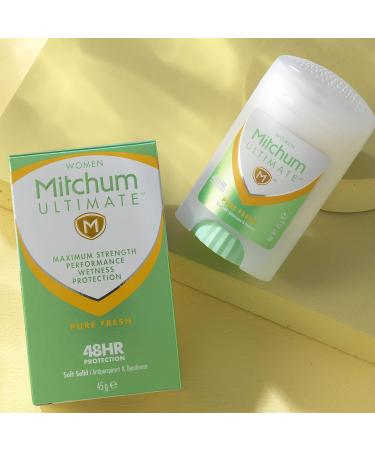 Mitchum Ultimate Women 48HR Protection Soft Solid Cream Stick Deodorant & Anti-Perspirant Pure Fresh 45g - Pack of 1 - Buy Online on GoSupps.com