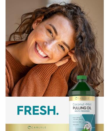 Carlyle Pulling Oil for Teeth & Gums | 16 Fl Oz Pack of 2 | Coconut and Mint | Alcohol Free & Non-GMO - Buy Online on GoSupps.com