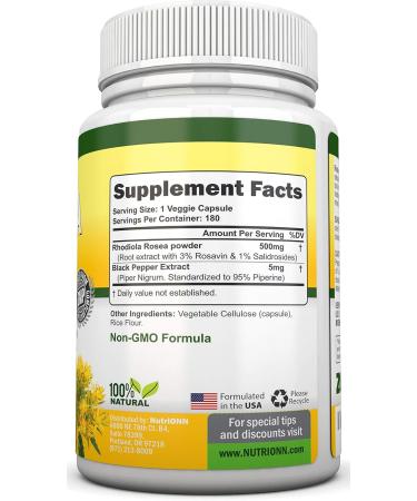 NutriONN Black Seed Oil Softgels & Rhodiola Rosea Capsules - Targeted Vitality and Immunity Boost - Buy Online on GoSupps.com