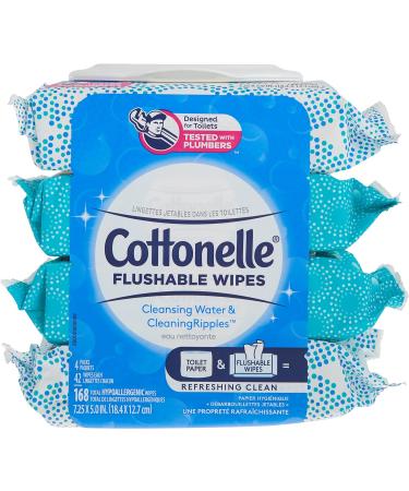 Cottonelle Freshcare Flushable Wipes 42 Count (Pack of 4) - Gentle and Effective Cleaning - Buy Online on GoSupps.com