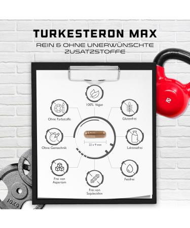 Turkesterone Max - 90 Vegan Capsules - 1510mg Daily Dose - Extra High Strength with Bioenhancer - No Additives - International Shipping Available - Buy Online on GoSupps.com
