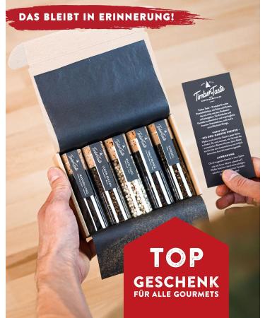 Timber Taste Pfeffer Gift Set Exquisite Global Pepper Collection for Men & Women | Perfect Birthday Gift for Pepper Lovers - Buy Online on GoSupps.com