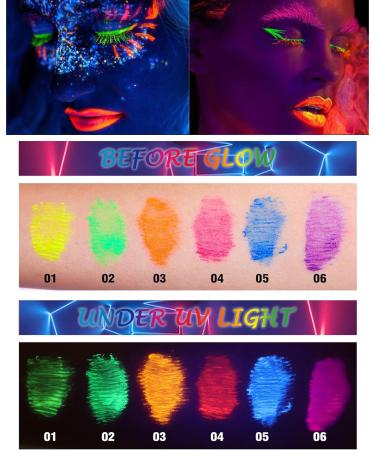 UV Glow Colored Mascara Volume and Length-1 Pcs Orange Waterproof Mascara for Eyelashes Fast Dry Curling Non Clumping Mascara Long Lasting Smudgeproof for Halloween Party Stage Use Clubbing Makeup-03 03#Orange - Buy Online on GoSupps.com