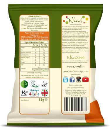 Nim's All 3 Veg Crisps - Multipack Box of 6 (Pepper Courgette Beetroot Parsnip Tomato Cucumber) Beetroot 33.33 g (Pack of 6) - Buy Online on GoSupps.com