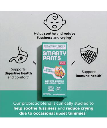 SmartyPants Baby Probiotic Liquid - Pediatrician-Tested Digestive & Immune Support (1.6 Billion CFU) - Buy Online on GoSupps.com