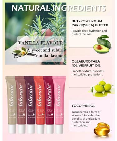 Tinted Lip Butter Balm-3 Colors Vanilla Beige Brown Sugar Tint Lip Gloss Cherry Red Jelly Lip Balm for Dry Lips Long Lasting Hydrating Non-Sticky Glow Reviver Fat Lip Care Oil for Women-Set B Setb-03+04+05 - Buy Online on GoSupps.com